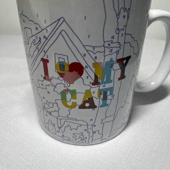 Cat-Themed Mug & Pin. New. Mug - I LOVE MY CAT. Pin - Mornings Stresses MEOWT. - Picture 8 of 10